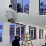 Pintura de los ventanales de hierro